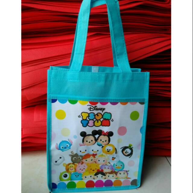 

TAS KARAKTER KARTUN GAMBAR TSUM TSUM BIRU | GOODIE BAG SOUVENIR KADO ACARA ULTAH ANAK, MURAH | K59
