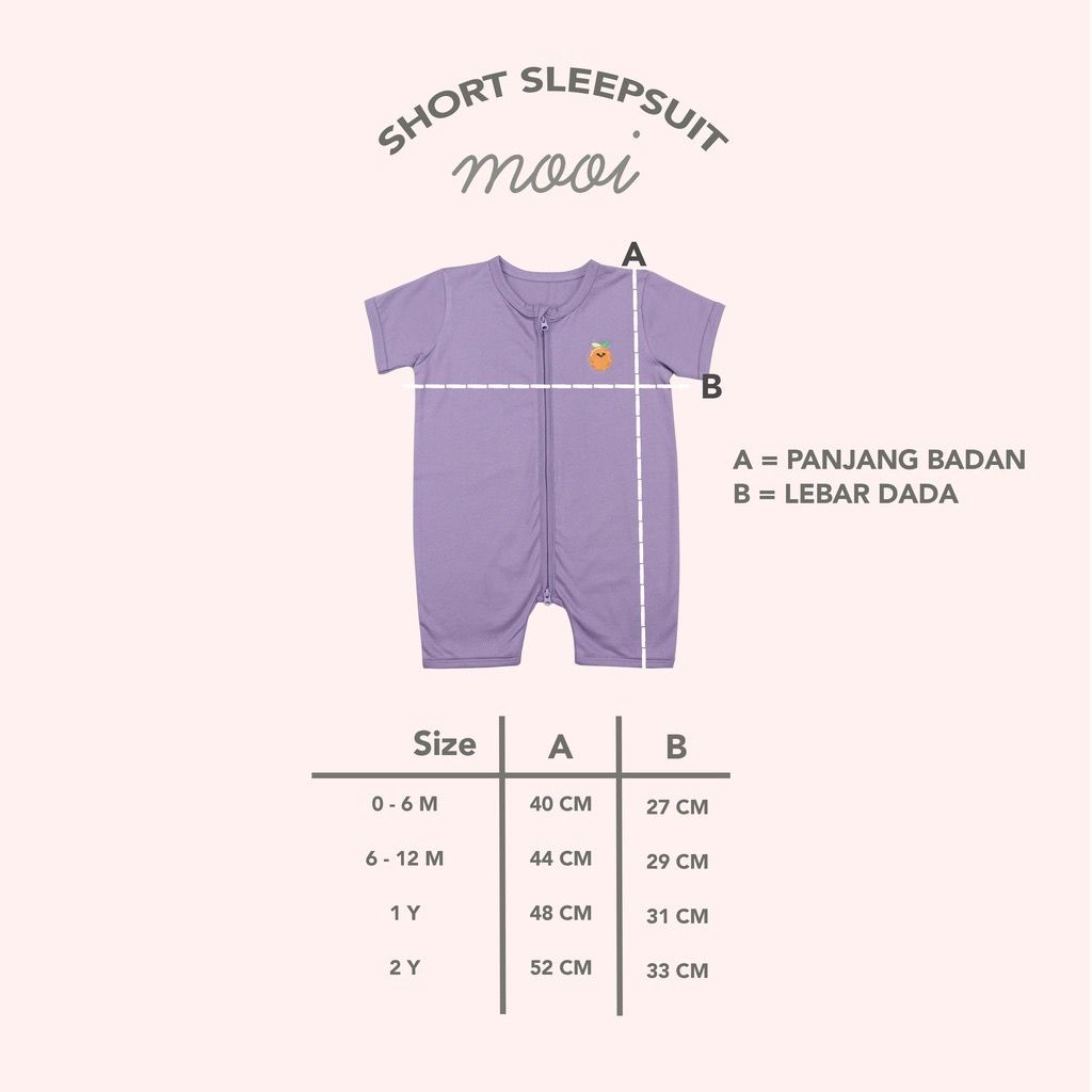 Mooi Baby Short Sleepsuit - Jumpsuit Bayi / Romper bayi