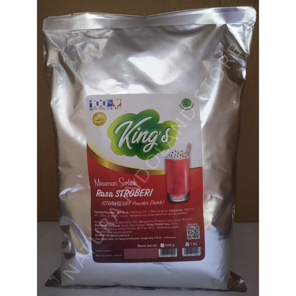 

KING'S Powder Drink 1 Kg : Rasa STRAWBERRY