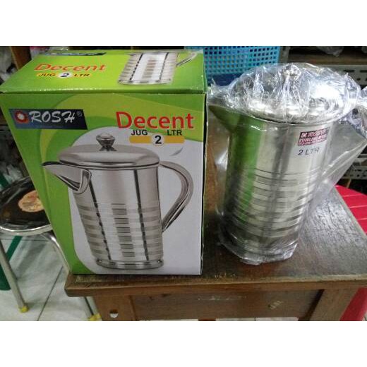 PITCHER WATER JUG DECENT JUG STAINLESS ROSH 2L