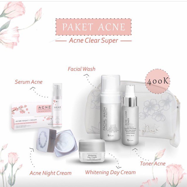 PAKET MS GLOW ACNE SERIES ORIGINAL 100% 1