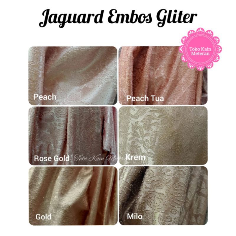 KAIN JAGUAR JAQUARD SATIN EMBOS PREMIUM / SERAGAM BRAIDESMAID