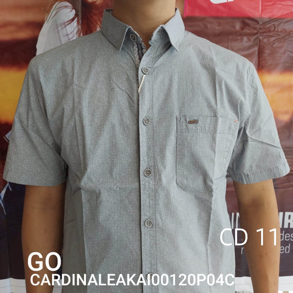 BB CRR CARDINAL KEMEJA CASUAL Hem Pria Baju Cowok Pakaian Pria Lengan Pendek