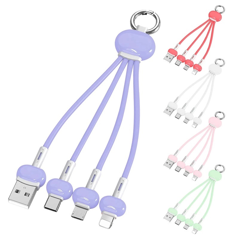 3.4a 3 In 1 Kabel Charger Micro USB / Type C Portable Untuk Travel