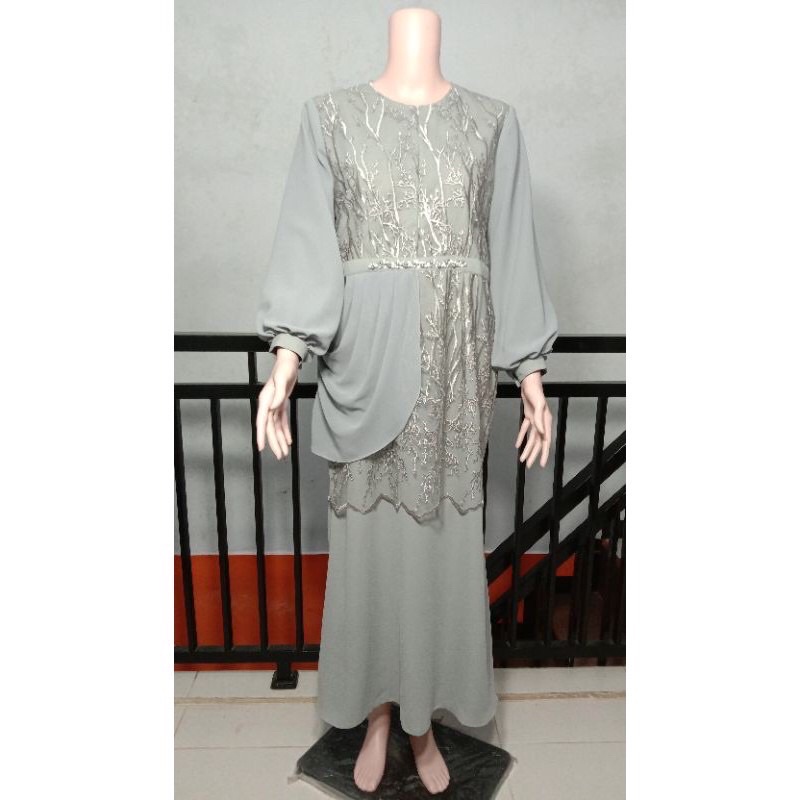 jual dress gaun pesta muslimah made in butik