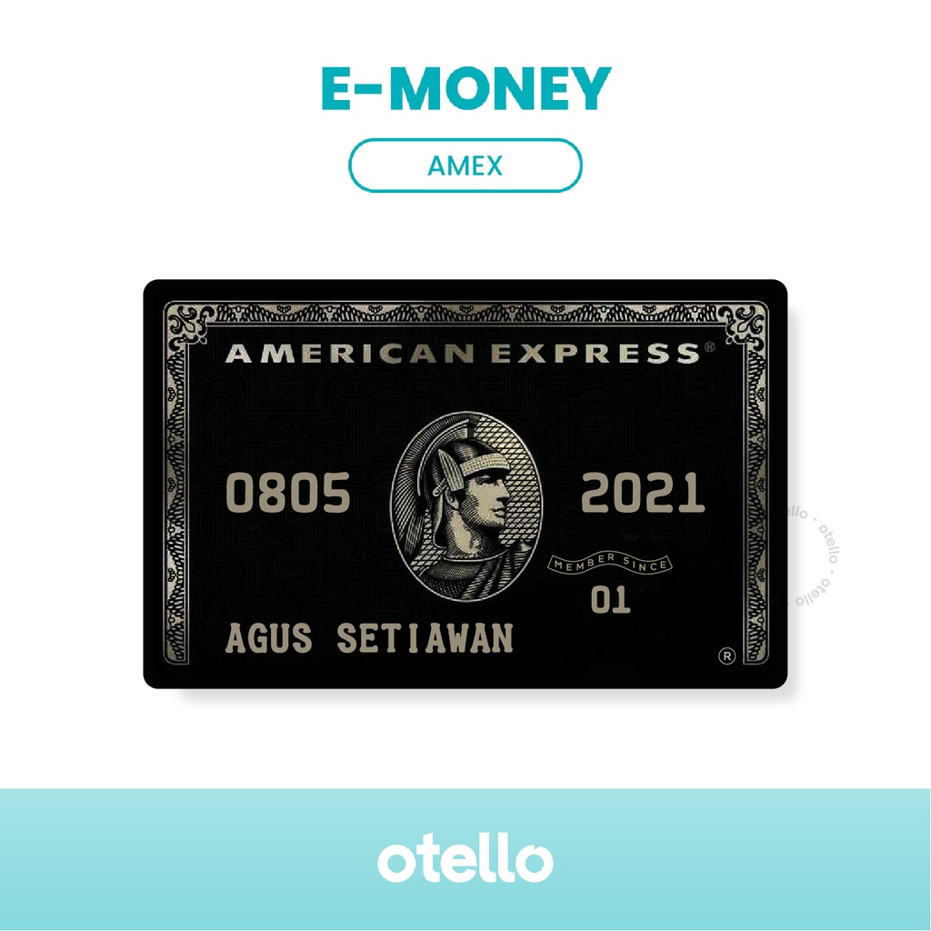 Kartu E-Money AMEX Black Card Custom eMoney eToll American Express