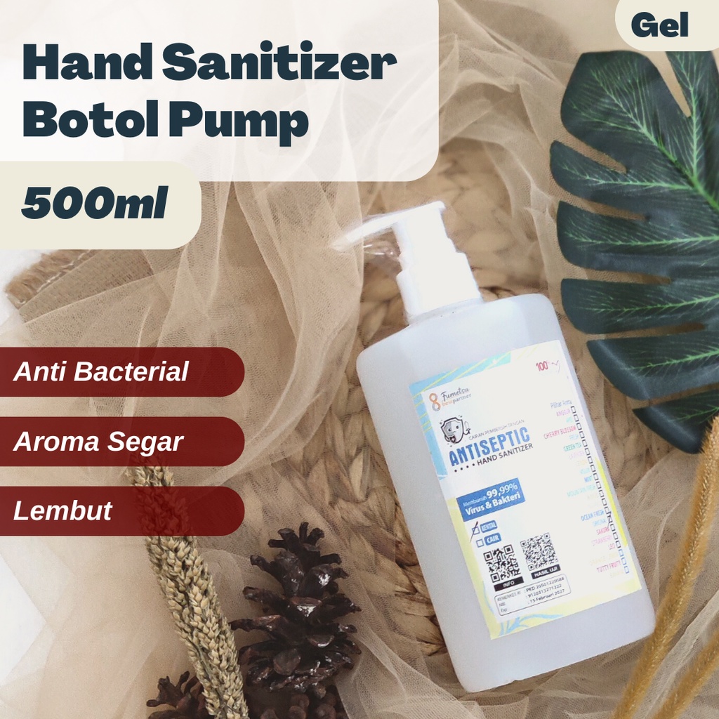 Hand Sanitizer Gel 500ml Kemasan Botol Pump Aroma Bibit Parfum Premium Wangi Segar Harum BBW