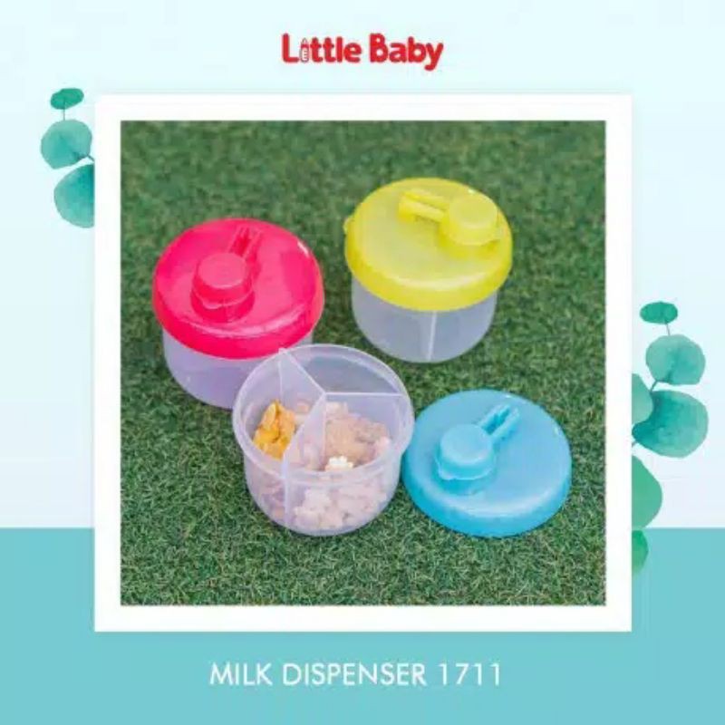 LITTLE BABY MILK POWDER DISPENSER 1711 / Kontainer Tempat Susu Bubuk Bulat Little Baby 1711