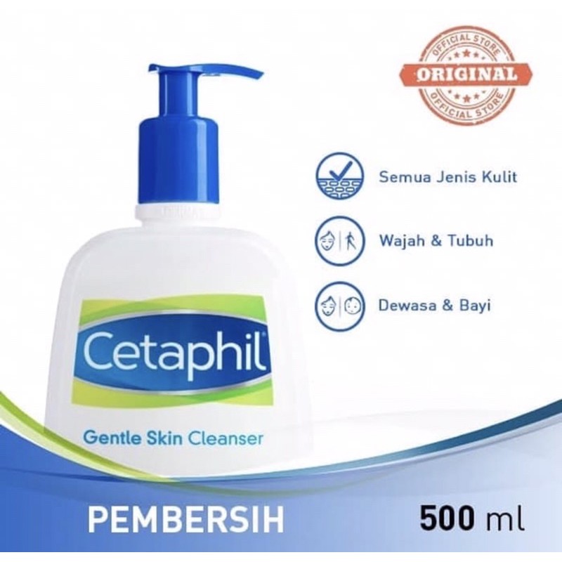 Cetaphil gentle skin cleanser 500 ml | 1000 ml ( kemasan besar ) sabun muka untuk kulit sensitive