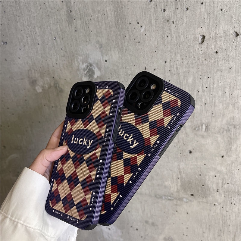 Soft Case Silikon Motif Print Tag Keberuntungan Untuk IPhone 12 13 11 Pro Max X Xs Max Xr Sjd4