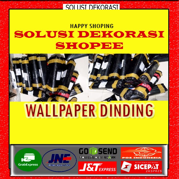 Motif Clasic Line Wallpaper Dinding  Hitam Putih Dasar Coklat | Size 45 cm x 10 meter