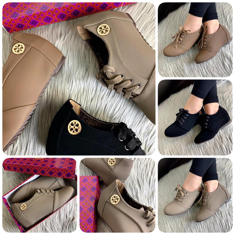 Sepatu TORY BURCH Beatrice Cassually Boots  289-19 CVB 84 impor batam reseller murah wedges sport