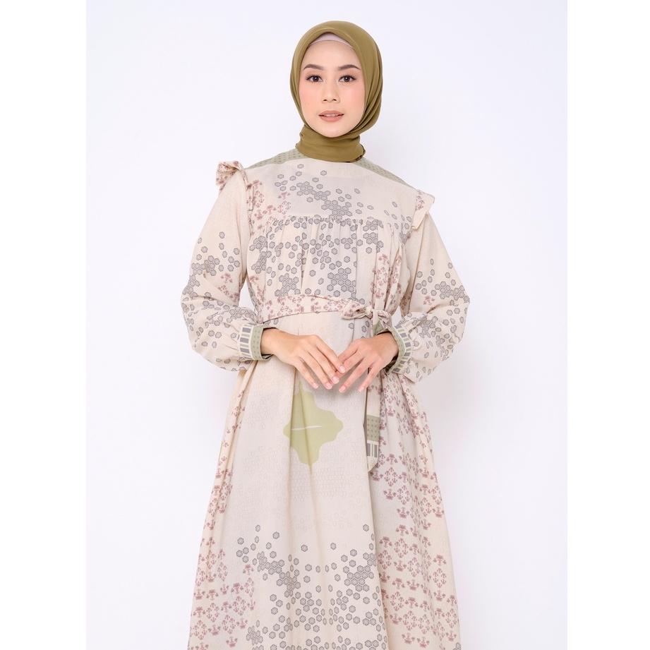 KUALITAS TERJAMIN BIA x Revalina S Temat - Ralin Beige Dress - Edisi Yunani