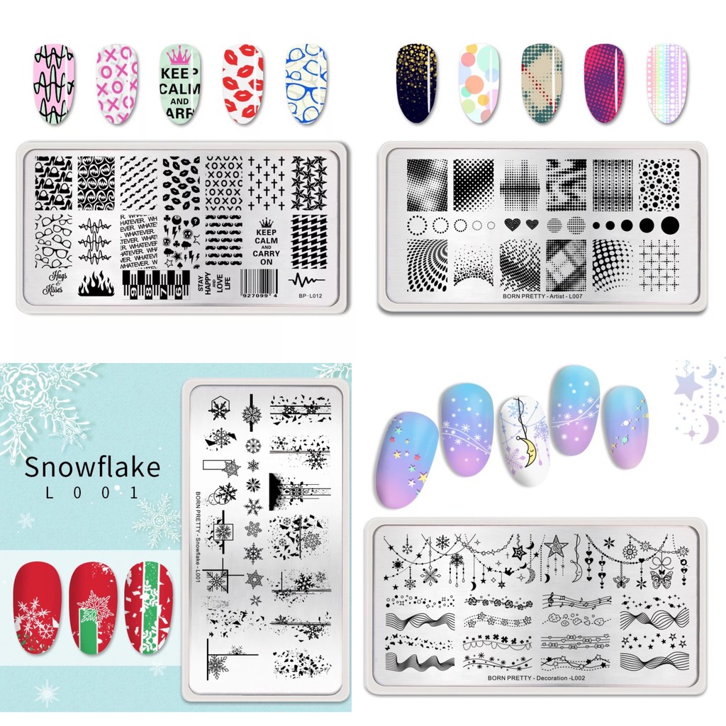 Born Pretty Stamping Plate Cetakan Gambar Kuku Nail Art