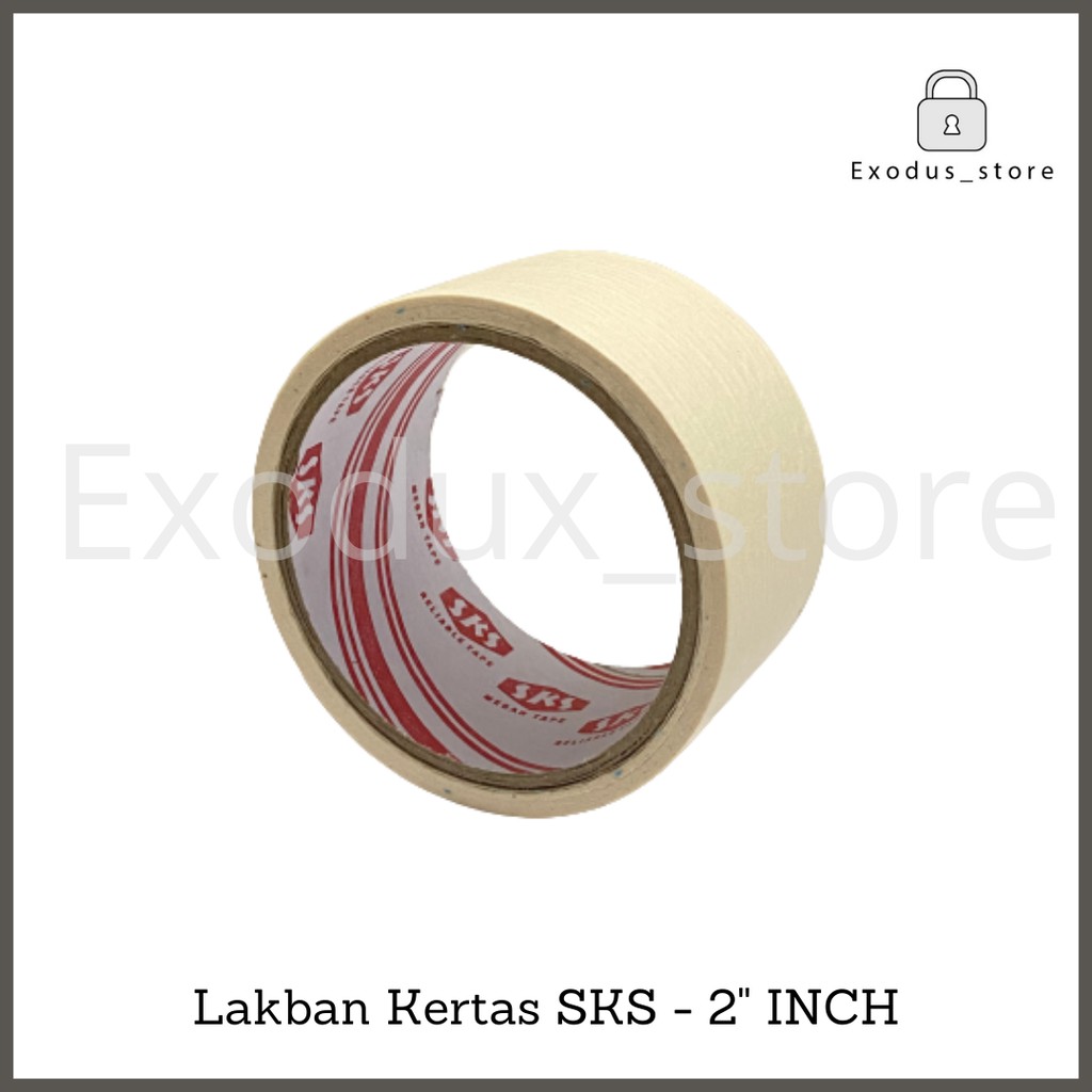 

Lakban kertas 2 inch inchi/ masking tape SKS / isolasi kertas