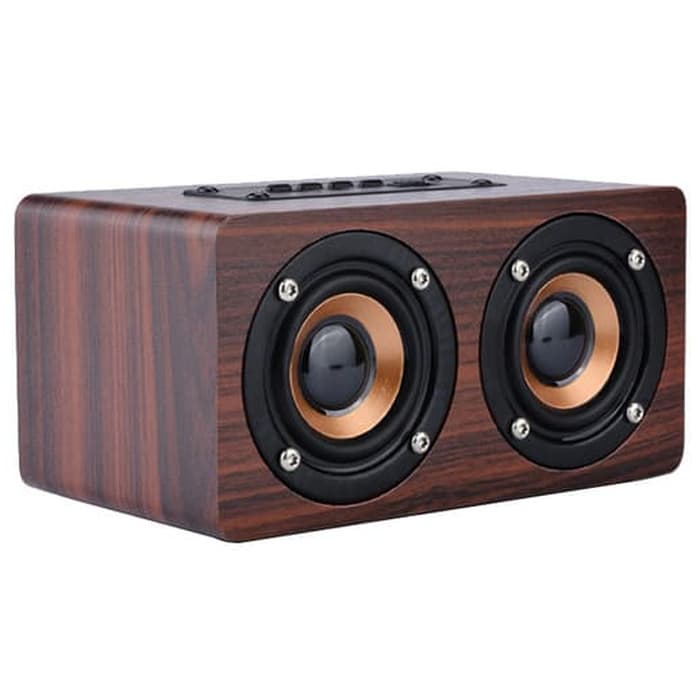 Speaker - Speaker Bluetooth Stereo Subwoofer - W5 - Red Wood