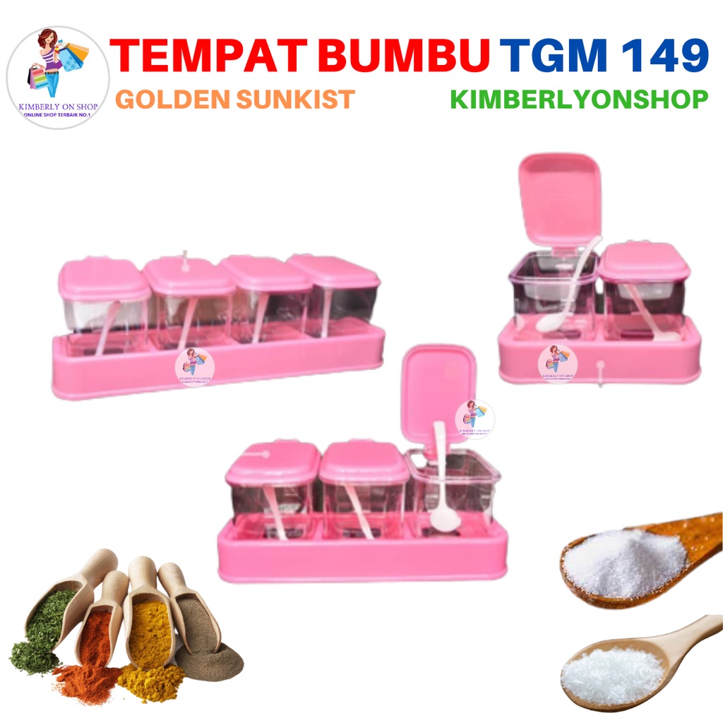 Tempat Garam Merica Wadah Bumbu Dapur TGM 149 Golden Sunkist