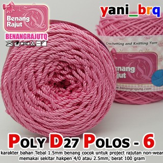 POLY D27 POLOS 6 PINK DOFF TOKO BENANG RAJUT  Q yani brq 