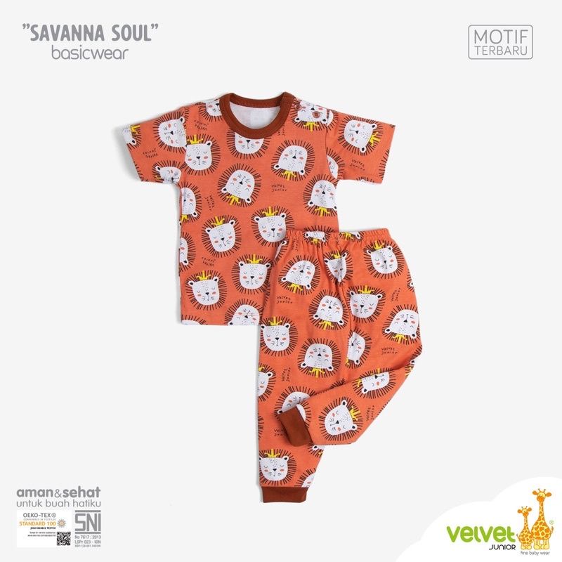 Baju Bayi Setelan Pendek Panjang Piyama Anak Velvet Junior Savanna Soul