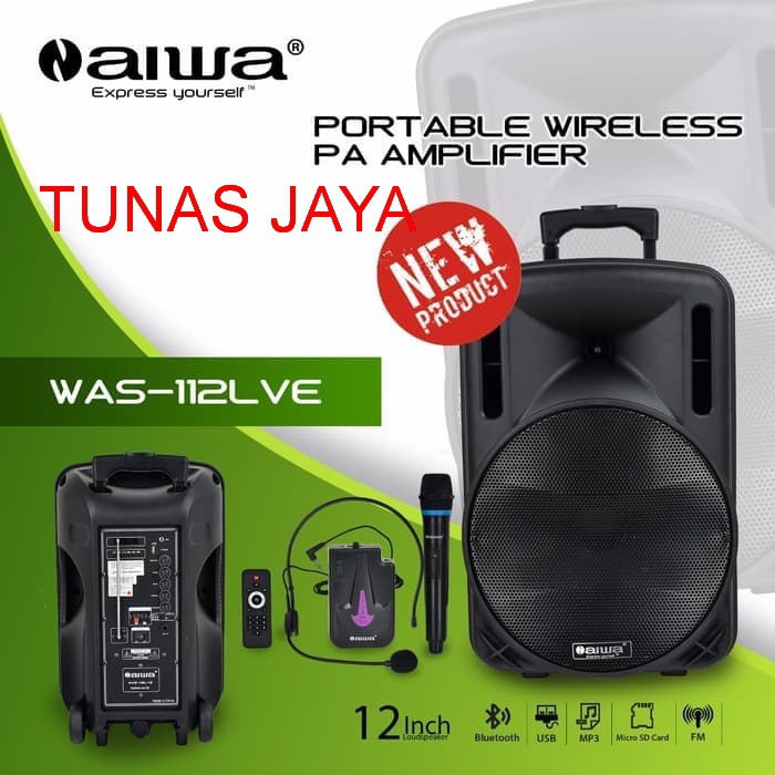 Speaker portable wireless amplifier Aiwa was 112 LVE ORIGINAL PRODUCT