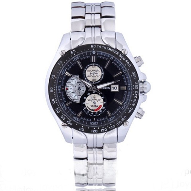 

Jam Tangan Pria Curren Men'S Stainless Steel Waterproof Watch Luxury Sports Dial Quartz Watch