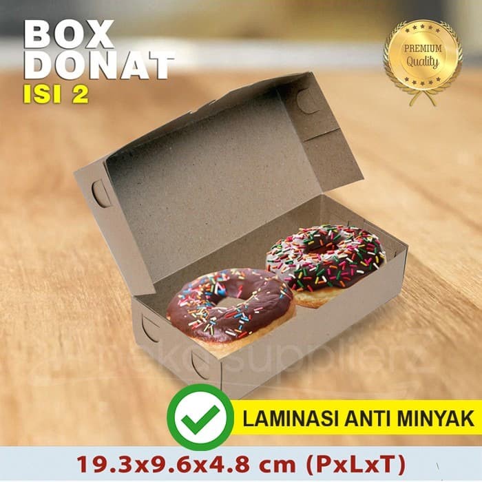 

Dus Box Donut KRAFT COKLAT - ISI 2 (50 pcs)