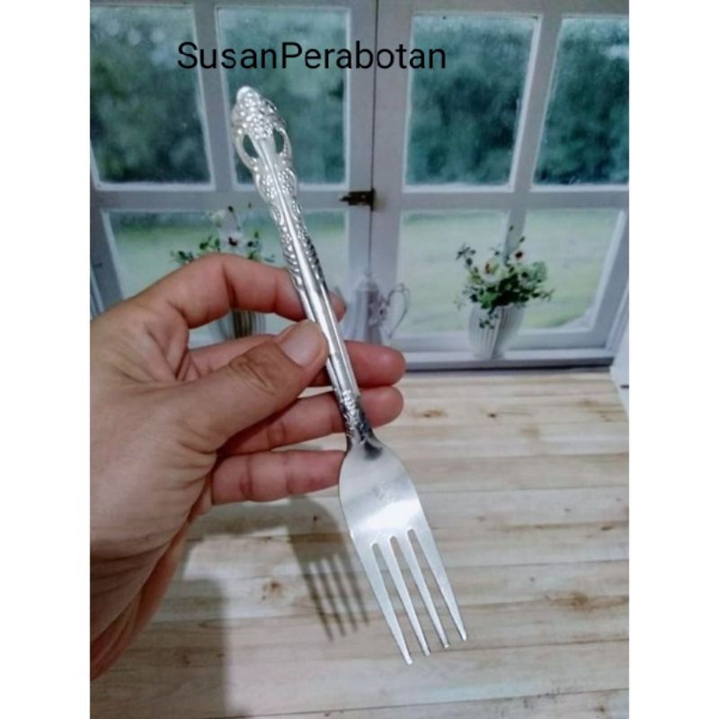 Promo!!!8 Model 12 Pcs/Sendok Makan Stainless/Garpu Makan/Sendok Bunga/Sendok Wayang/Sendok Bintang-6