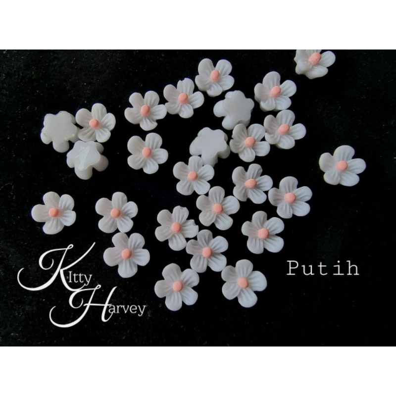 Resin Bunga Poppy | Hiasan Nail art &amp; Tasbih Digital