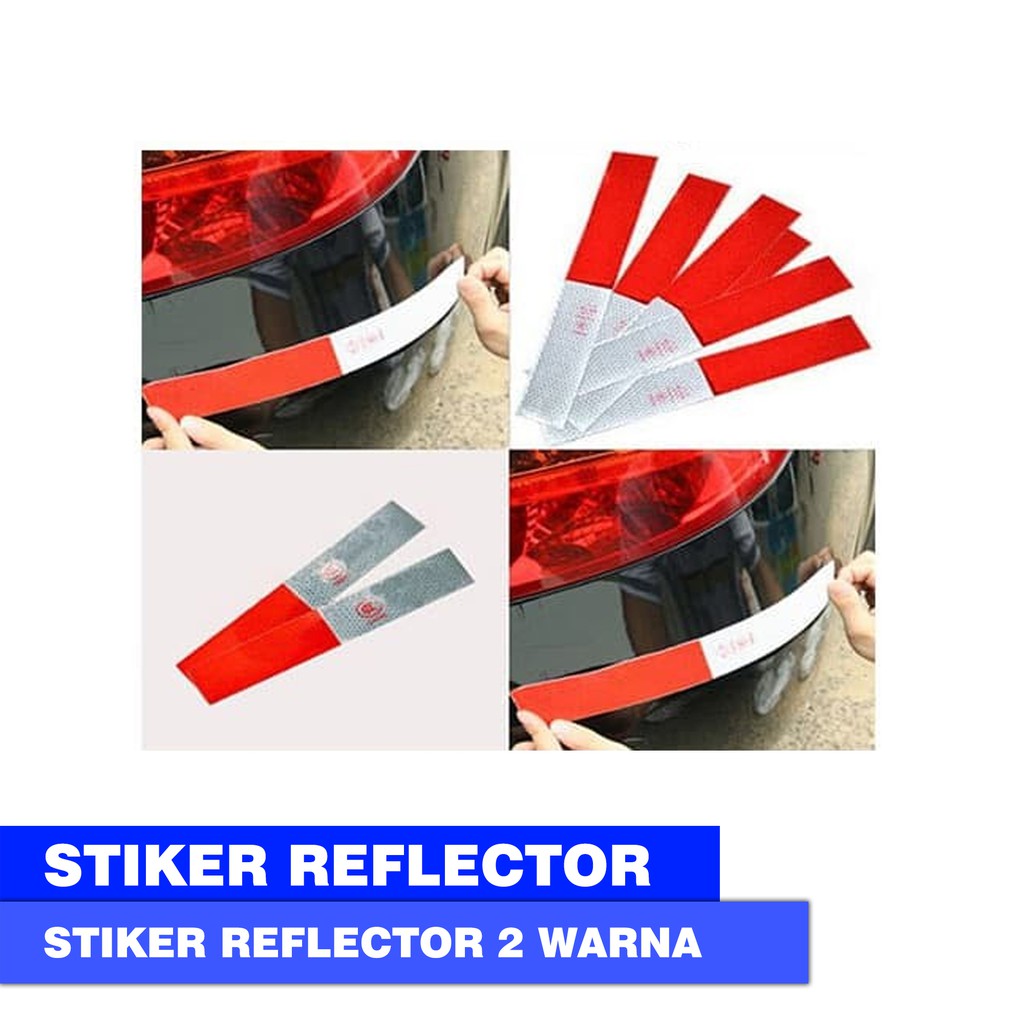 Stiker Reflector Pemantul Cahaya Stikcer Reflective Warning Sign Merah