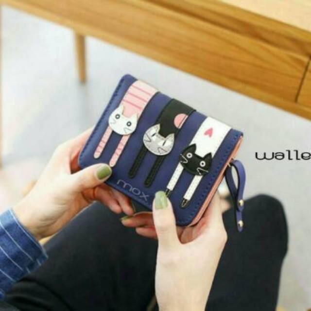 Dompet Koin Korea Wanita Cat Lucu Kekinian