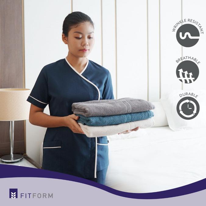 Seragam Suster FITFORM Navy Side Wrap (Celana Panjang)