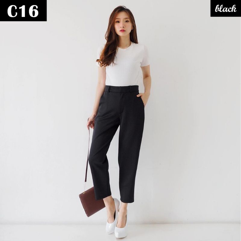 celana panjang cewek  baggy pants / ankle pant terbaru  kekinian
