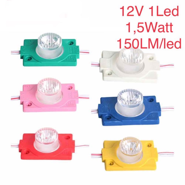 100 PCS LED Modul 1,5W 1 LED 12V