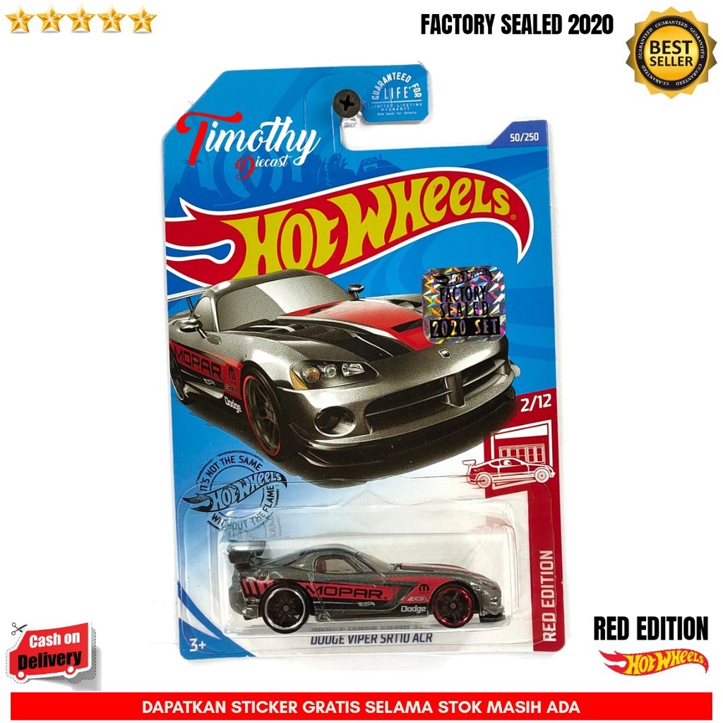 Hot Wheels Factory Sealed 2020 FS Red Edition Dodge Viper Srtio ACR