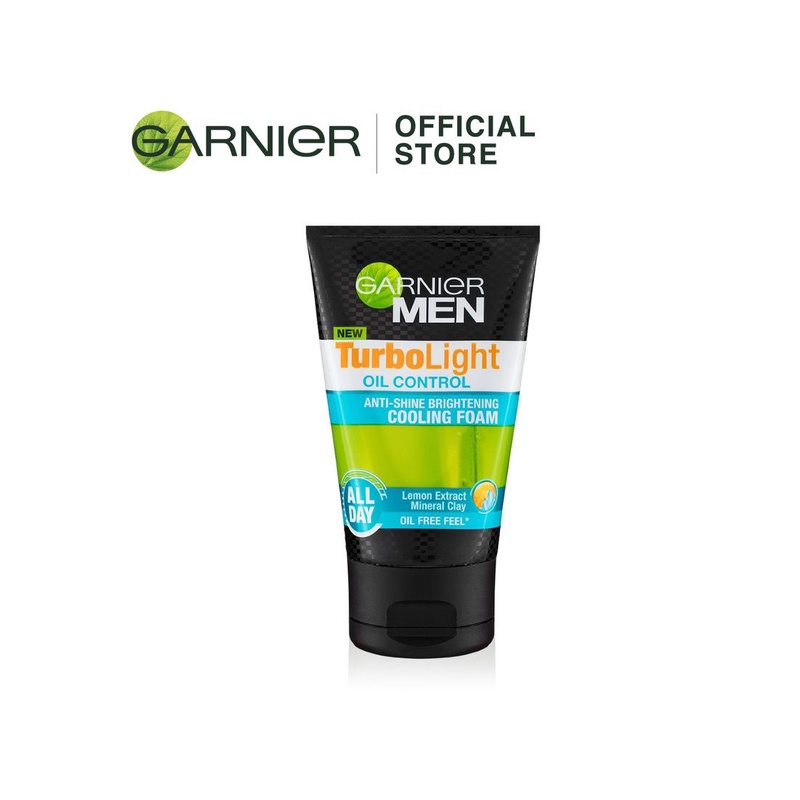 GARNIER MEN TURBO LIGHT OIL CONTROL COOLING FOAM 100 ML @MJ