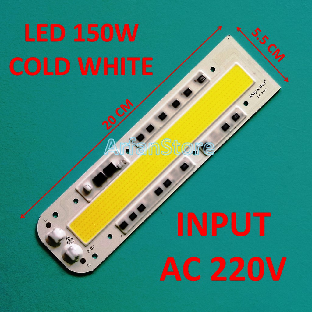 Input AC 220V 150W High Power LED Cold White HPL Putih Tanpa Driver