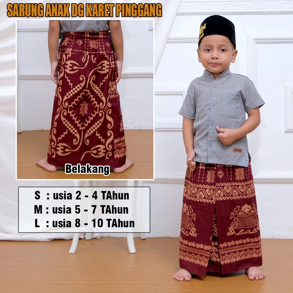 Sarung Anak Modern Motiv Terbaru Untuk Usia 2-10 Sarung Batik anak Model Rok Praktis Bahan Katun Lembut Adem Di Pakai