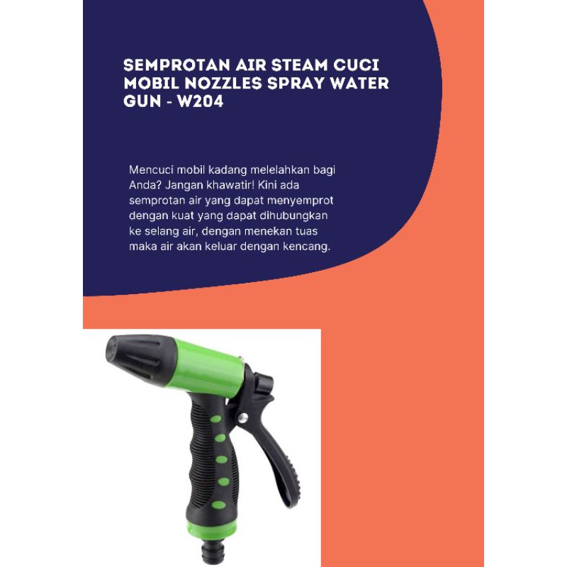 Kepala Semprotan Air Steam Cuci Motor Mobil Nozzles Spray Water Gun