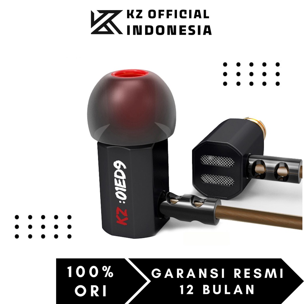 KZ ED9 In Ear Metal  Earphone with Mic - GARANSI RESMI