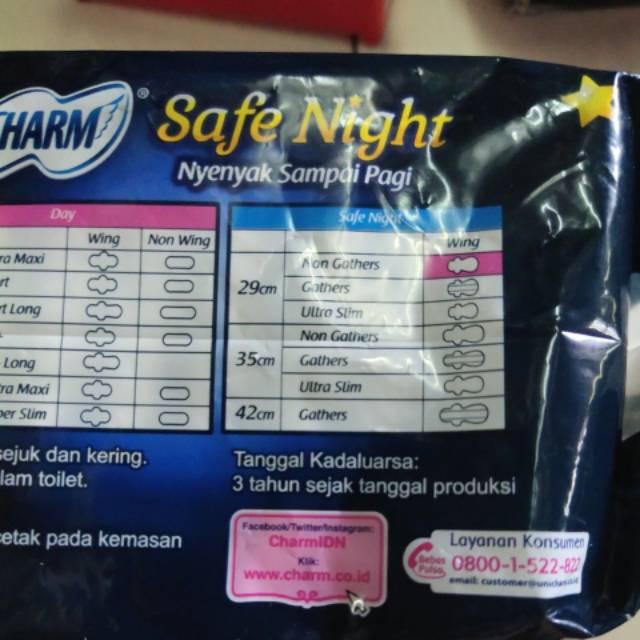 PEMBALUT CHARM NIGHT 29CM*6PCS.SEPACK