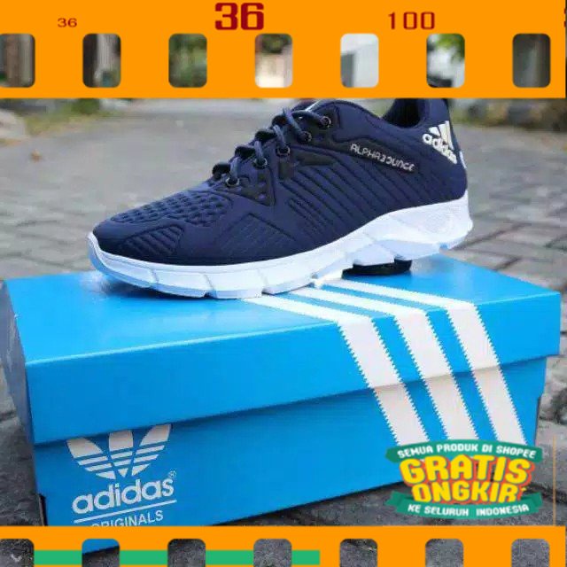 bisa COD bayar di tempat  COD  Sepatu Sport Pria Adidas Alphabounce Sepatu Sneakers Pria Casual Jogg
