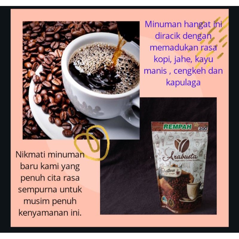 

CEGAH CORONA Kopi REMPAH/kopi jahe kapulaga kayumanis/kopi arab/kopi STAMINA