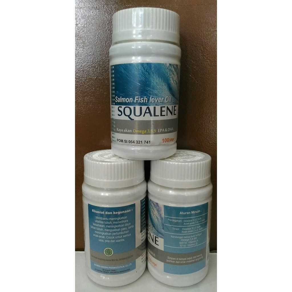 Salmon Omega Squalene | Salmon Fish Lever Oil plus DHA Minyak Ikan  omg