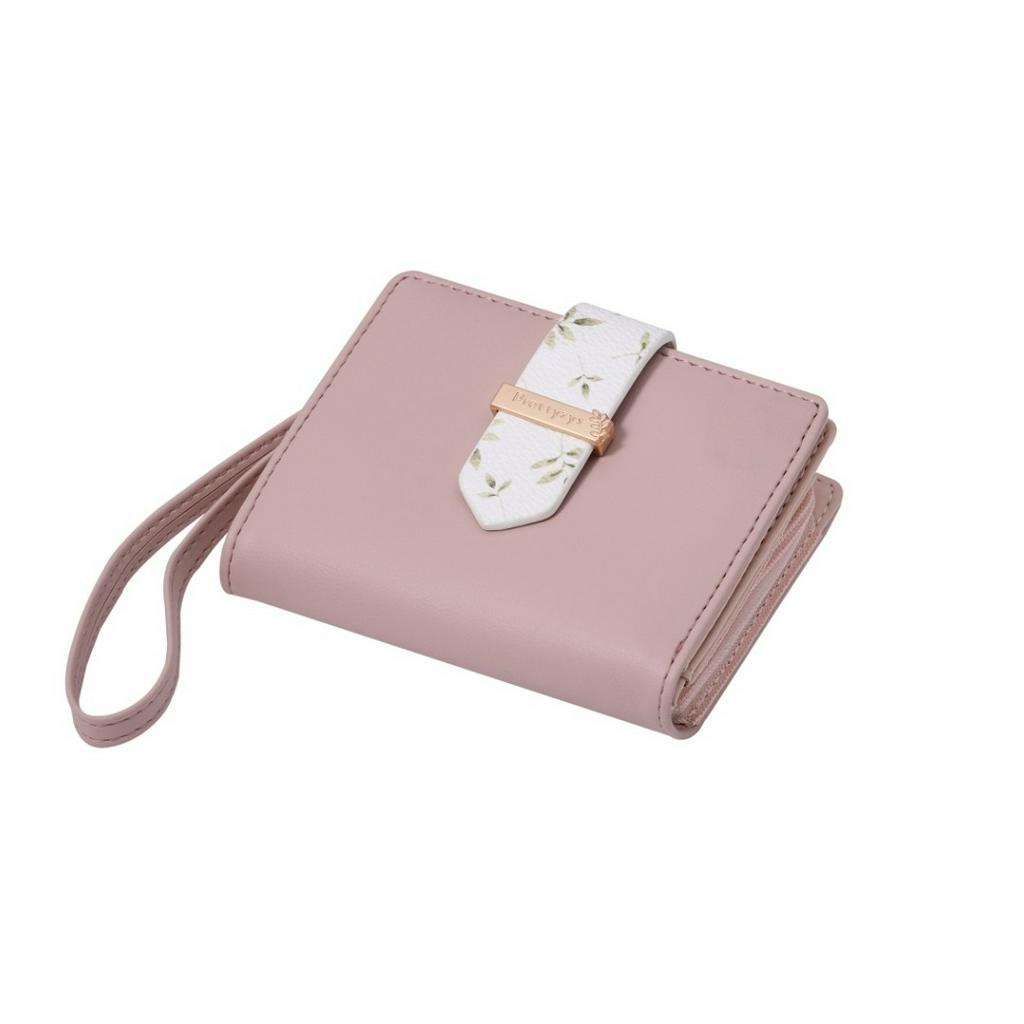 DOMPET LIPAT WANITA IMPORT TALI PENDEK PRETTYZYS ORIGINAL PINK KULIT PREMIUM ASPEENA WA709P3 LUCU REMAJA CEWEK MURAH KEKINIAN SIMPLE MINI KECIL SLOT KARTU RESLETING UANG KOIN BATAM BRANDED