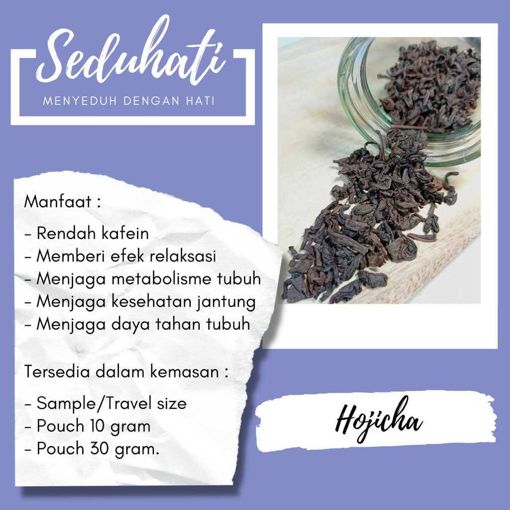 

Seduhati Hojicha/Roasted Tea – Teh Hijau Sangrai khas Jepang Premium/ Tea Tube/ Tea Hampers/ Hampers Unik