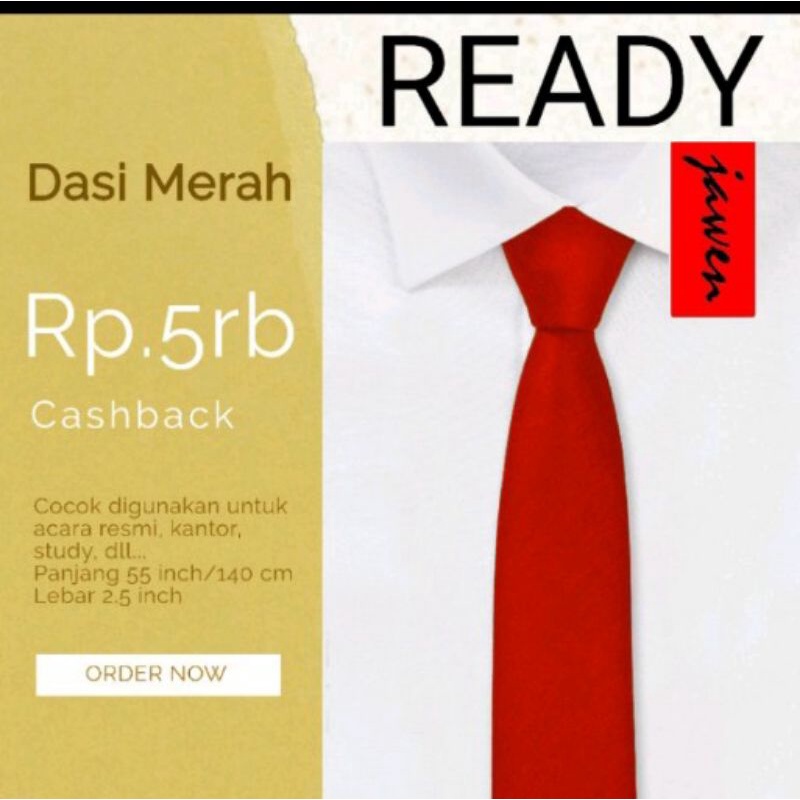 dasi merah/dasi polos pria wanita/dasi panjang