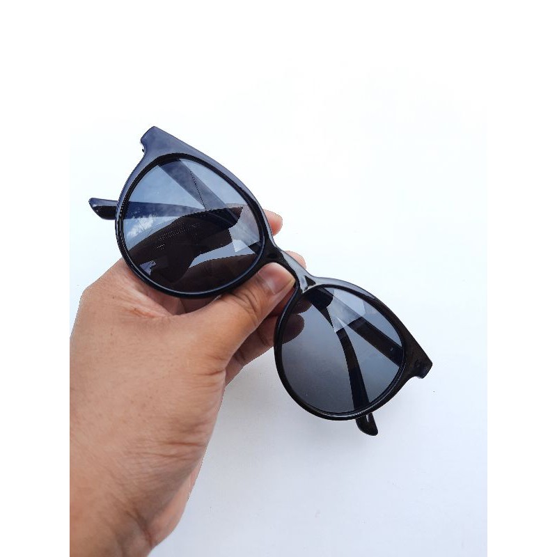 Kacamata Kaca Mata Korea Fashion Wanita Gaya Korean Style Unik Murah Kekinian Terbaru Toko Makassar-Hitam