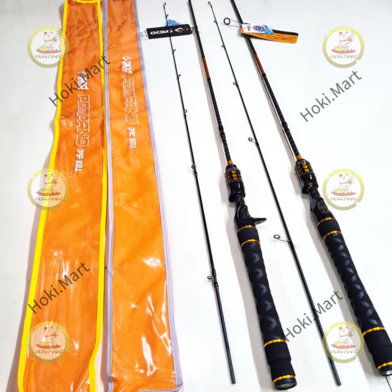 Joran UL daido pompano 602 / ultra light atasan carbon solid spinning / bait casting ( bc )