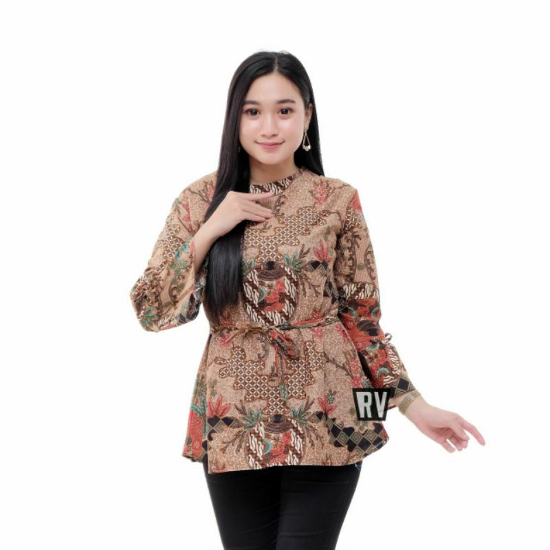 BAJU BATIK WANITA MODERN MONALISA GENES M,L,XL asli PEKALONGAN