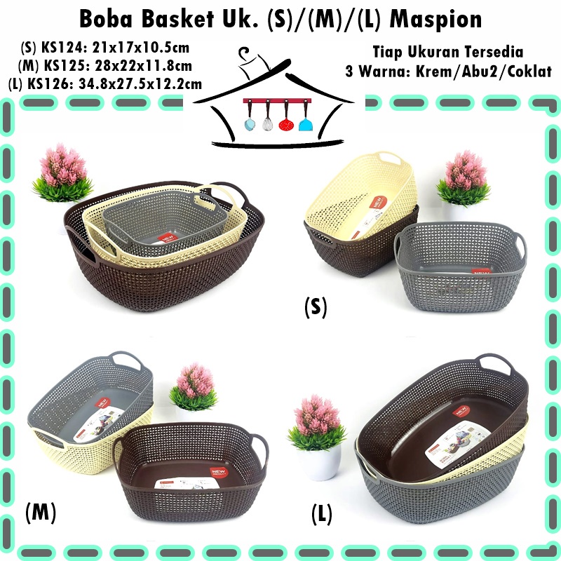 RML645F Boba Basket/Keranjang LARGE B KS126 Maspion